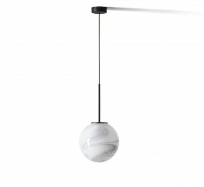 Bollicosa Small Lampe Pendelleuchte klein Cassina Schwarz/Marmorglas weiß